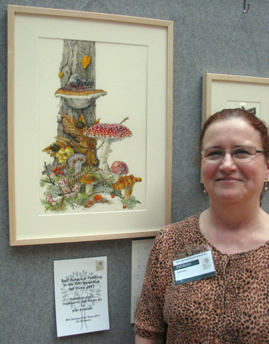 American artist Jean Emmons GM (2005, 2011) with the Best Botanical Painting in the RHS Botanical Art Show 2011